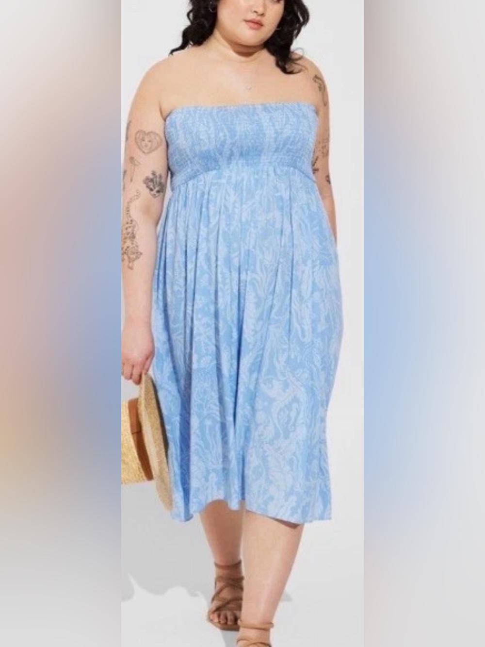 Torrid Disney Pixar Finding Nemo midi convertible strapless dress size 3X
